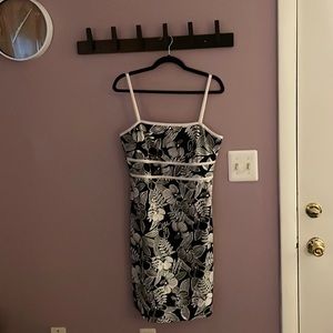 Vintage Tropical Flower Dress